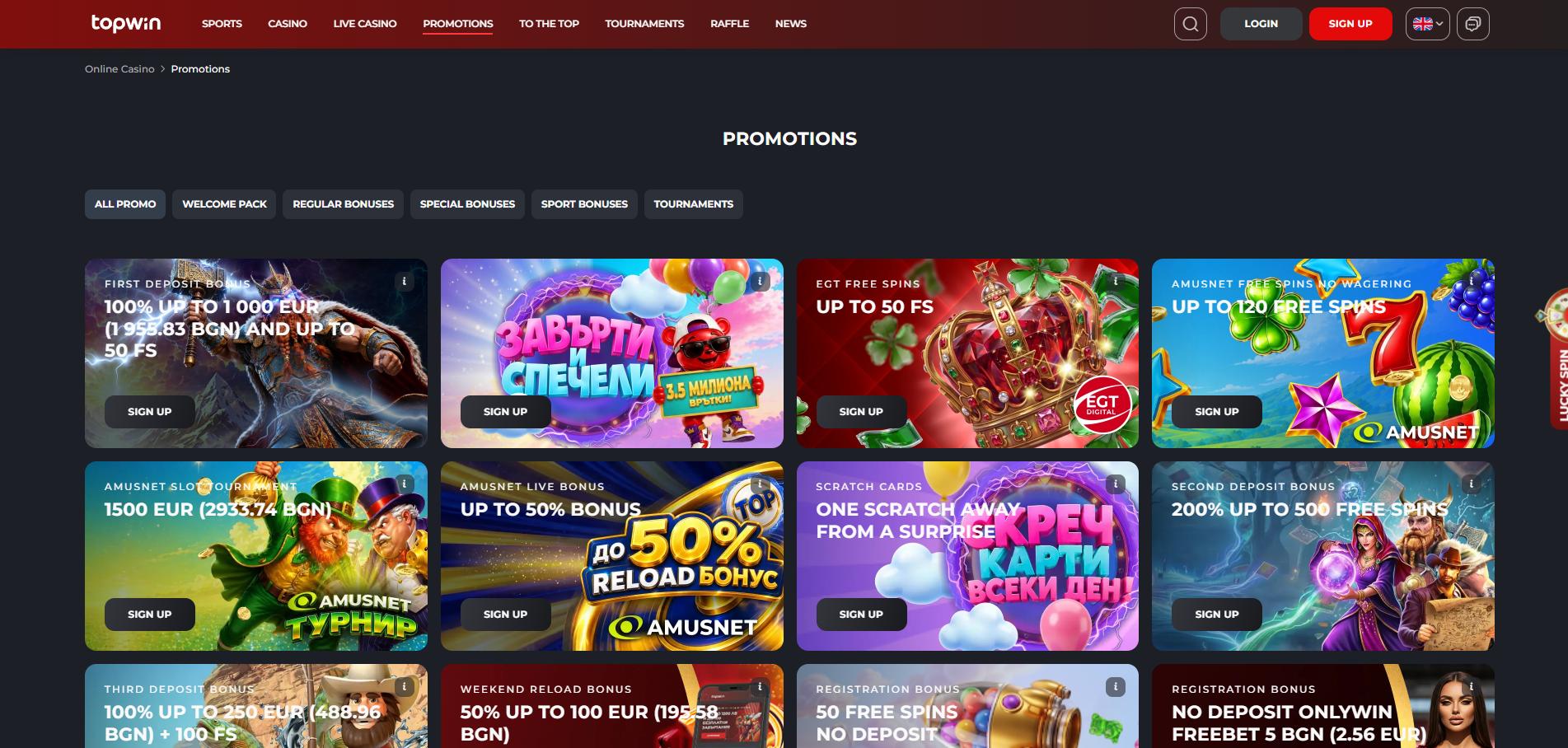 Topwin Casino screenshot 3