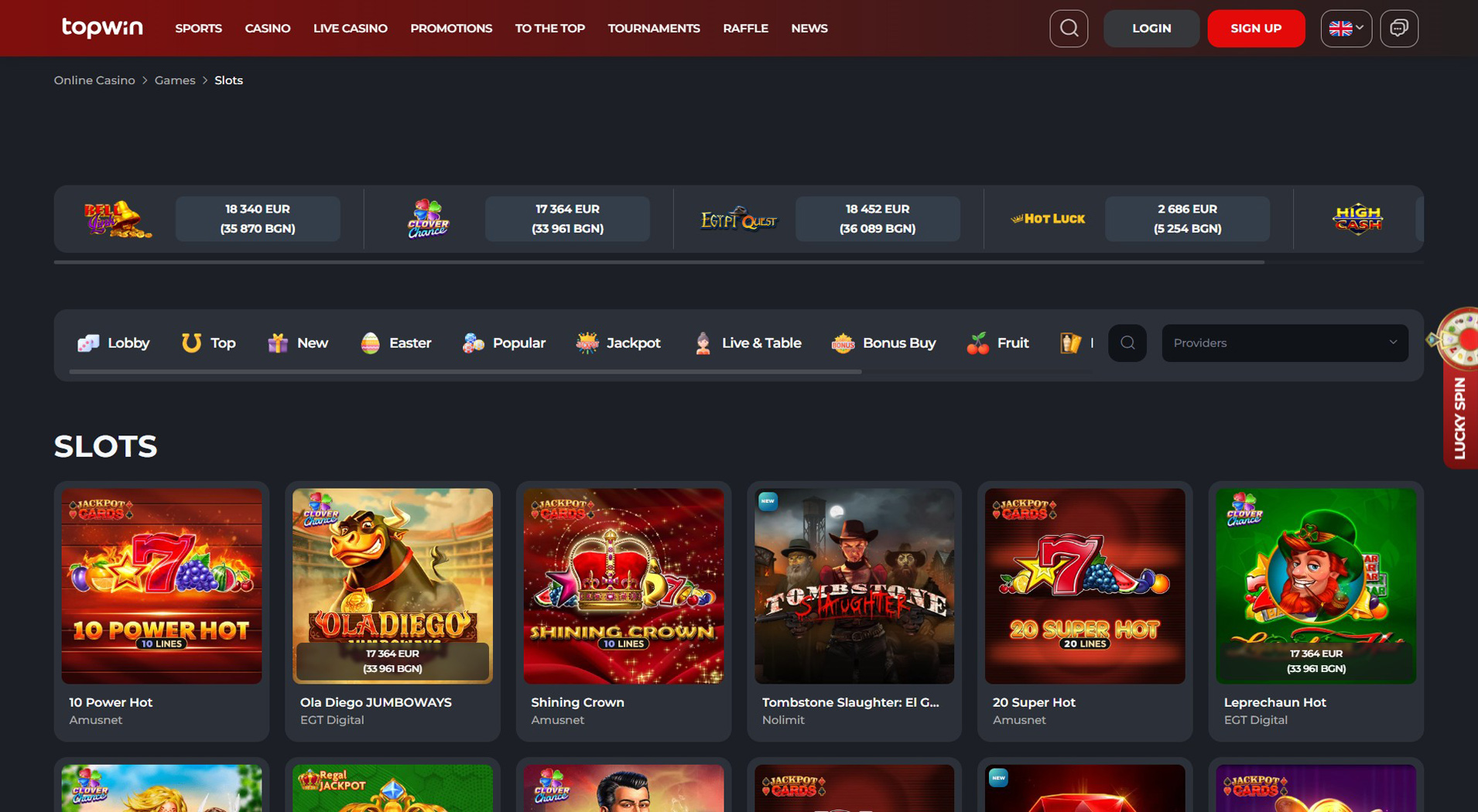 8. Topwin Casino
